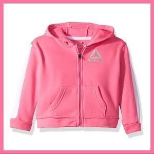 🎀 NWT Reebok Pink Poly Fleece Luxe Jacket - 2T 🎀